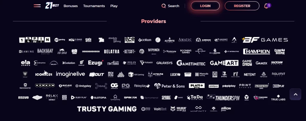 Game Providers Powering the Platform
